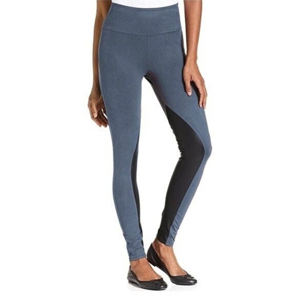 Spanx Faux Leather blue Suede Leggings size xL - Picture 1 of 12
